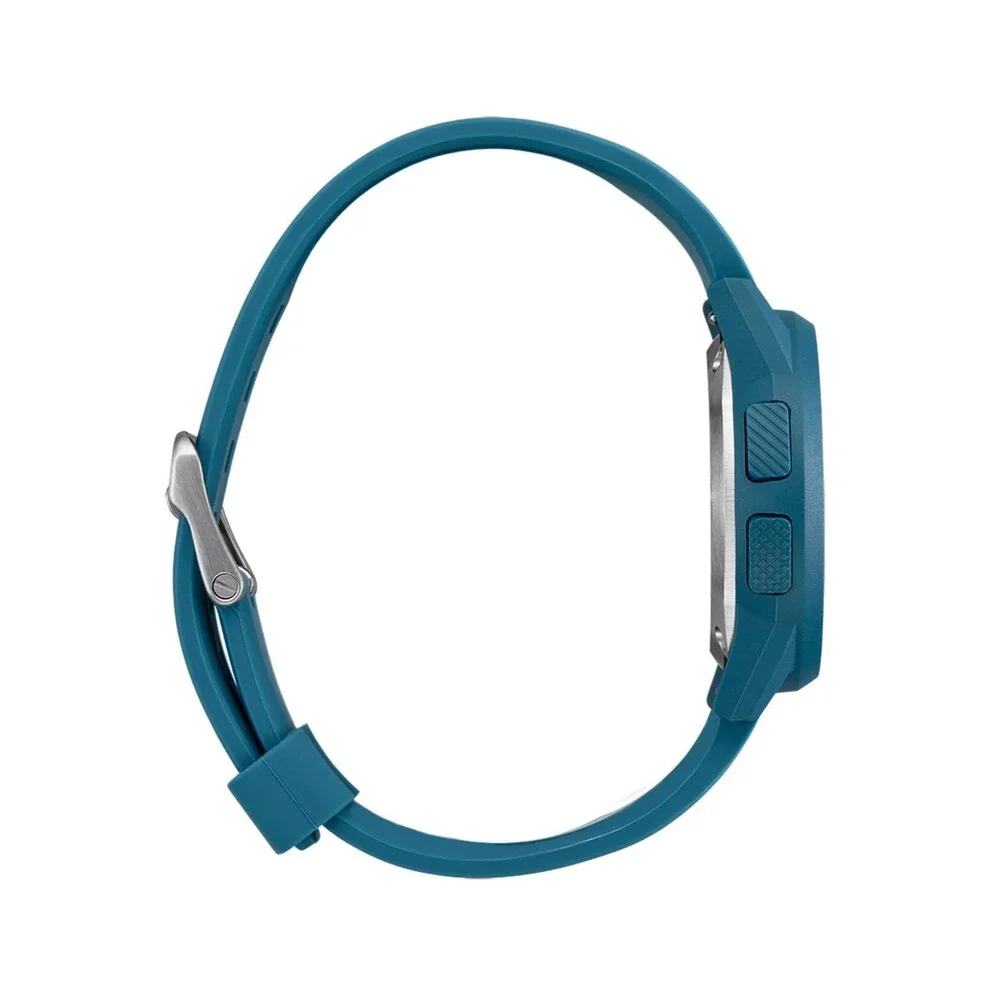 Nixon Disk Digital Watch Men's OS Oceanic Geometric Case Silicon Band SGN1784